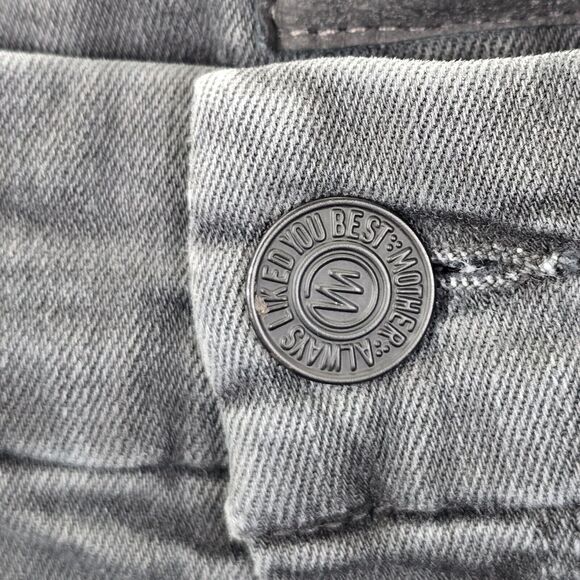 MOTHER Jeans Women's The Looker Zip Fray Dye Faded Black Size 26 - Picture 9 of 16